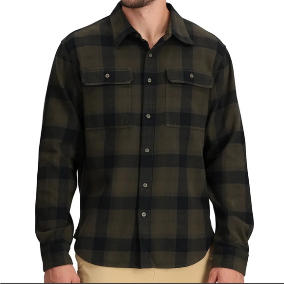 The North Face Arroyo Flannel Long Sleeve Button Up XXL  Men's Taupe Green NWT - Picture 1 of 5